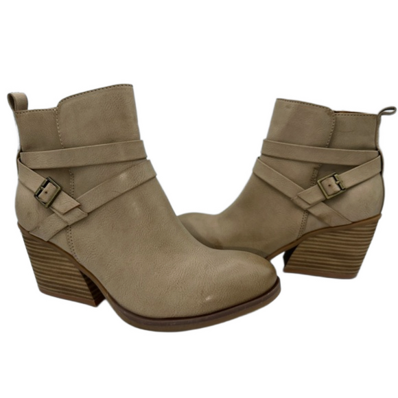 KORKS women’s size 7.5 Heidi Booties in cream NWOB - Picture 7 of 11